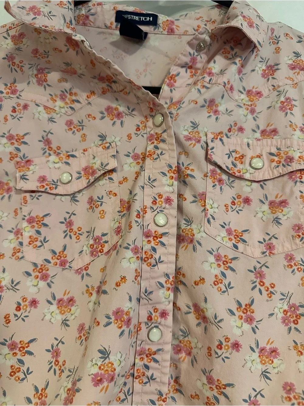 GAP Pink Floral Button-Down Shirt